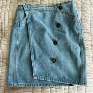 Nanushka Denim Button-Front Skirt